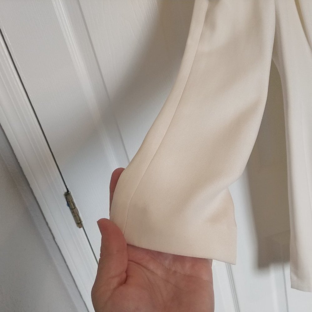 Beach Wedding? | GORGEOUS & SIMPLE | CHAMPAGNE SILK | NWT | 10 | Long Sleeve - Picture 4 of 7